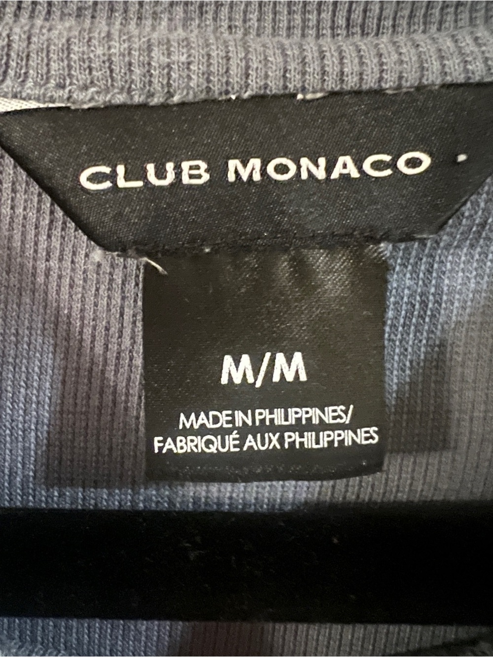 Club Monaco Blue Gray Slim Fit Casual Minimalist Crewneck Tee- L - Picture 3 of 6